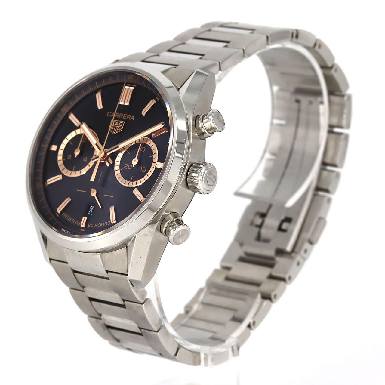 【ノーメンテナンス特価】タグ･ホイヤー カレラ･キャリバーホイヤー02クロノグラフ JAPAN LIMITED CBN2019.BA0642 SS 自動巻