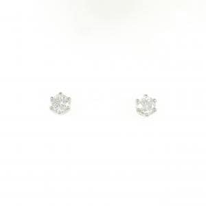 PT900 ソリティア ダイヤモンド ピアス