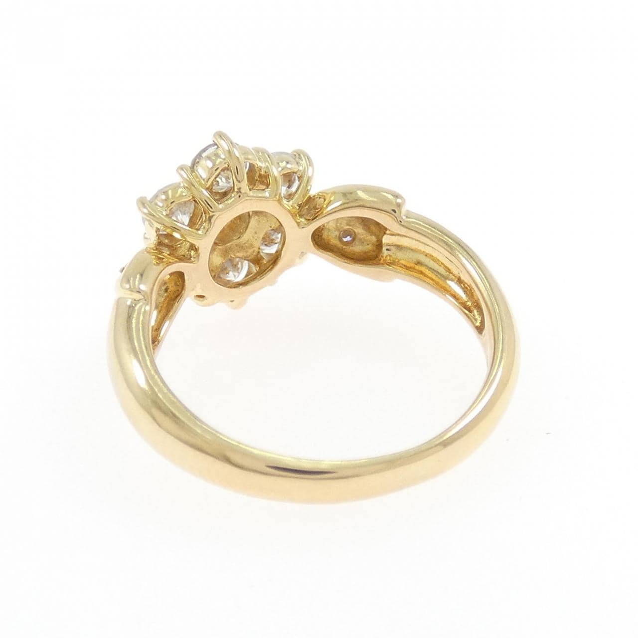 K18YG フラワー ダイヤモンド リング 1.00CT