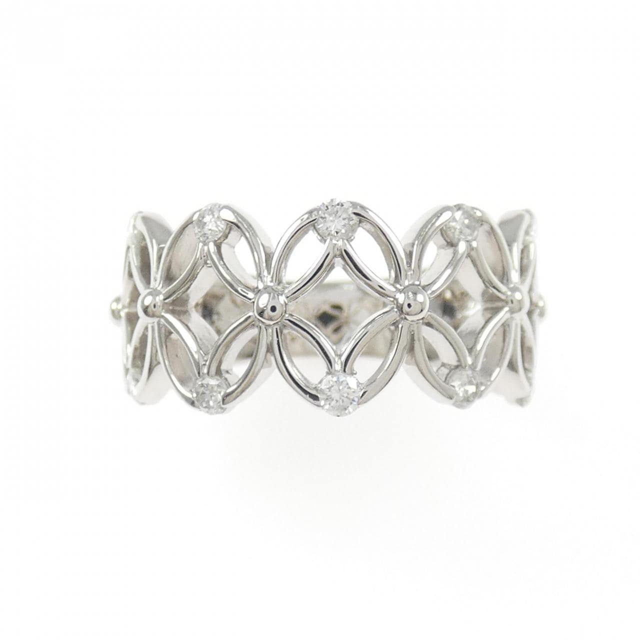 PT900 フラワー ダイヤモンド リング 0.30CT
