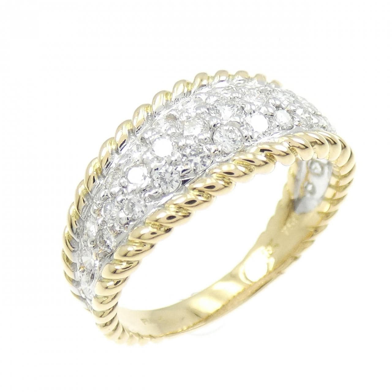 750YG/750WG パヴェ ダイヤモンド リング