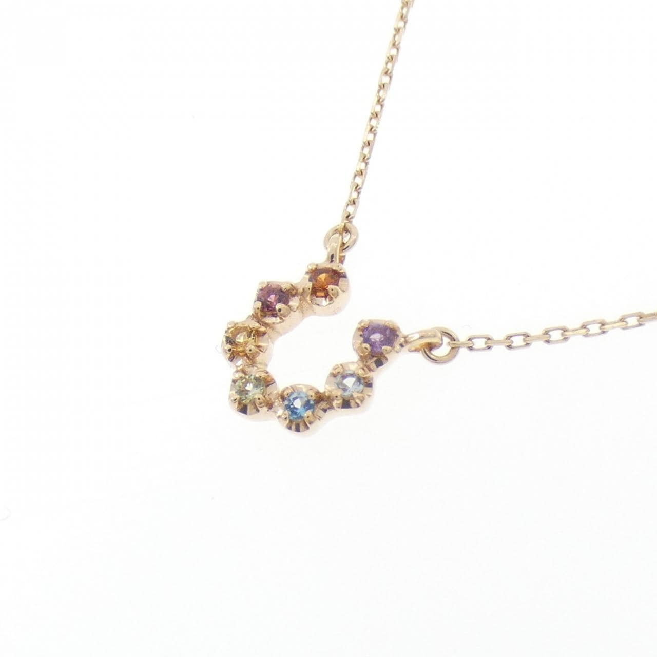 K10YG カラーストーン ネックレス