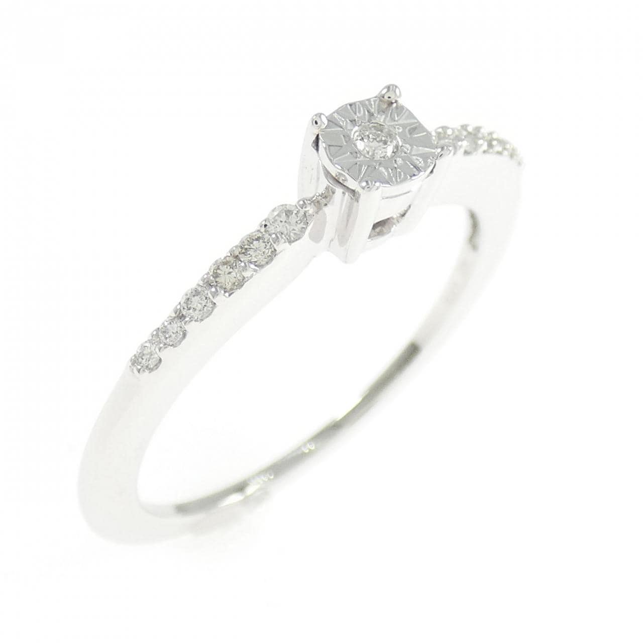 K18WG ダイヤモンド リング 0.10CT