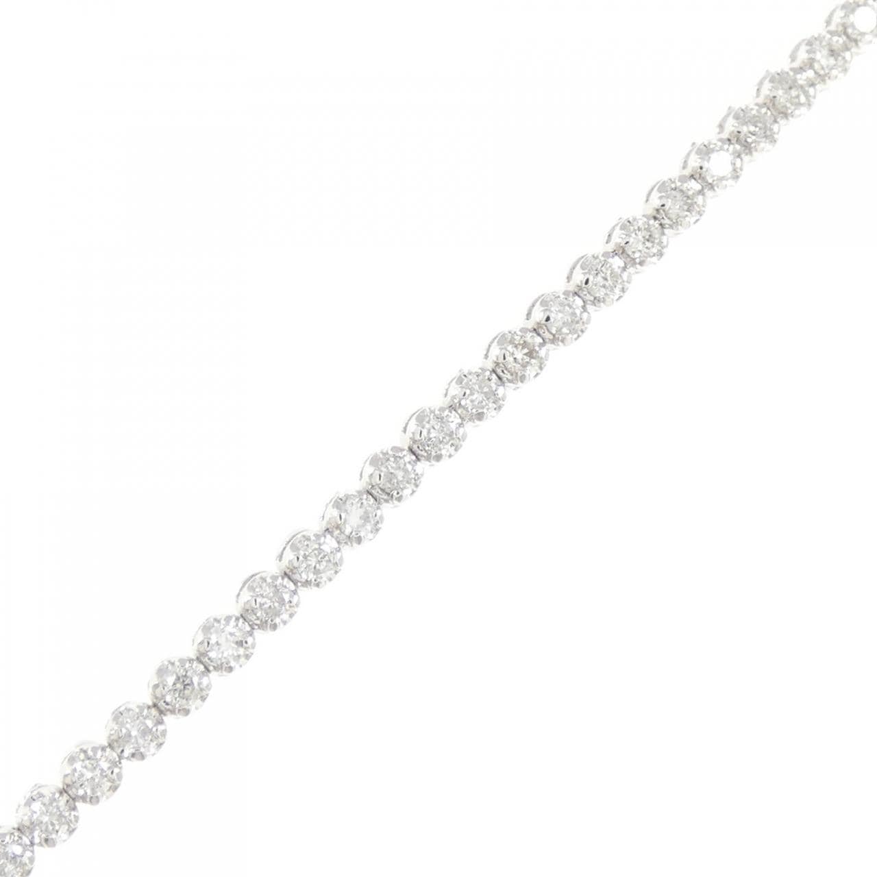 K18WG ダイヤモンド ブレスレット 1.00CT