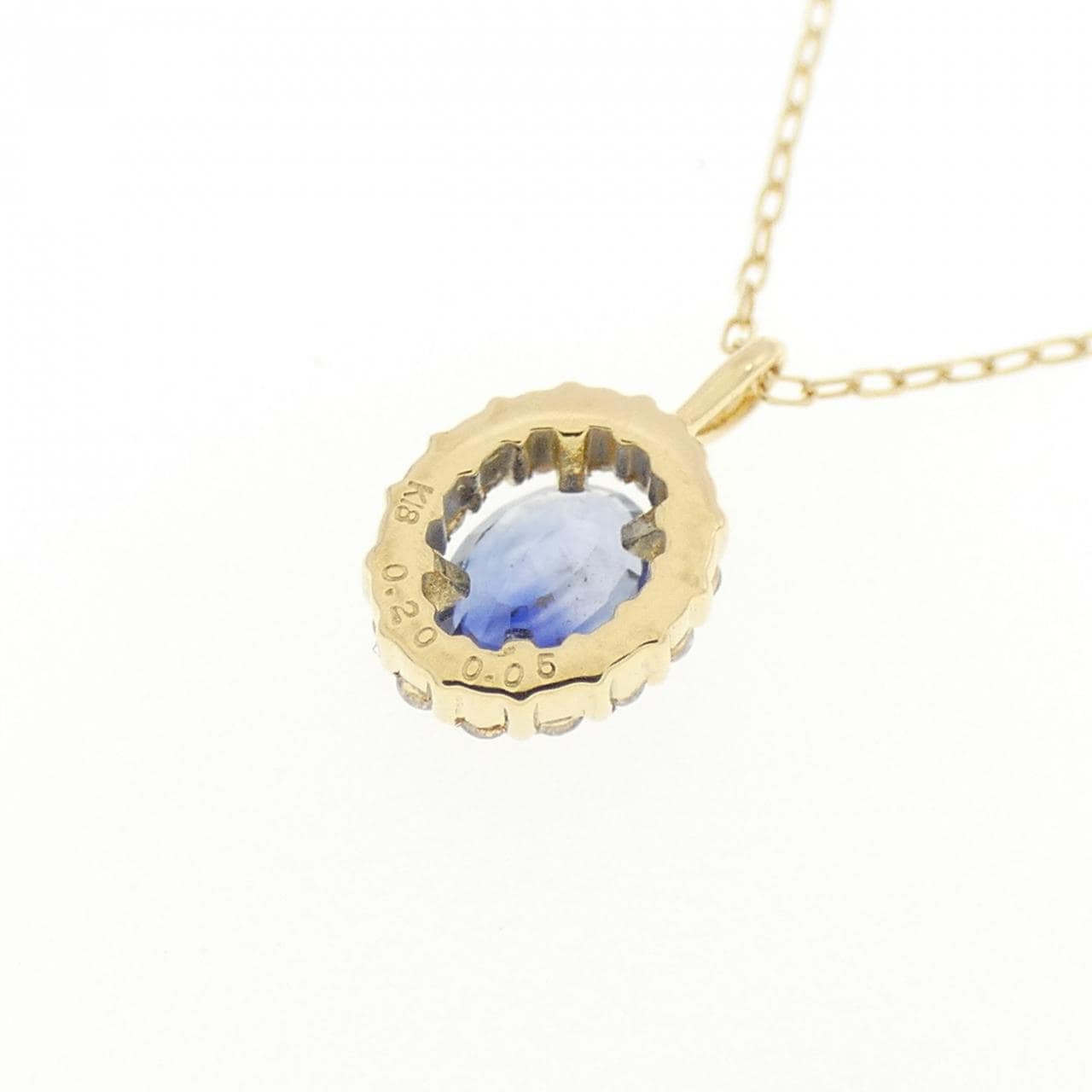 【新品】K18YG サファイヤ ネックレス 0.20CT