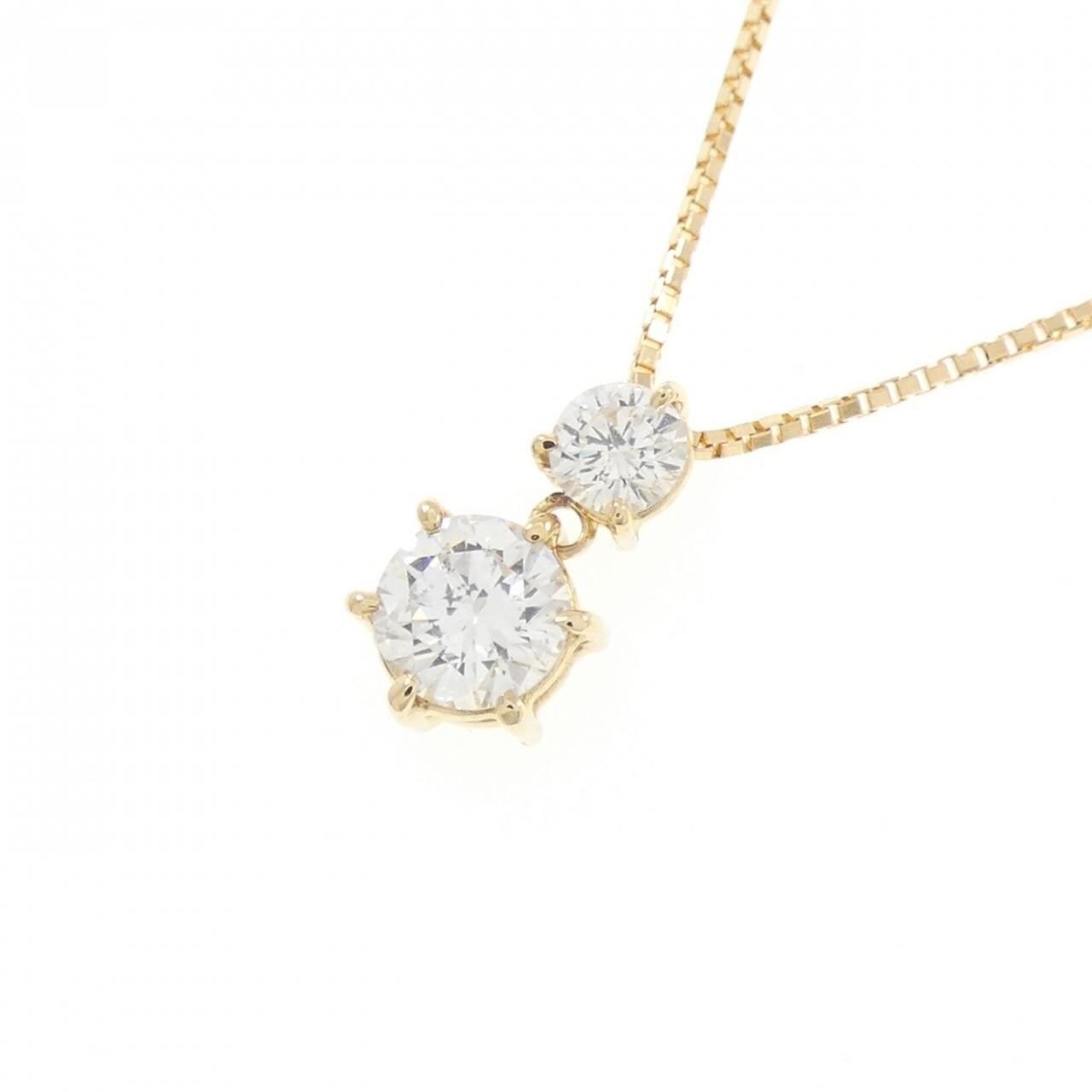 K18YG ダイヤモンド ネックレス 0.371CT F SI2 VG