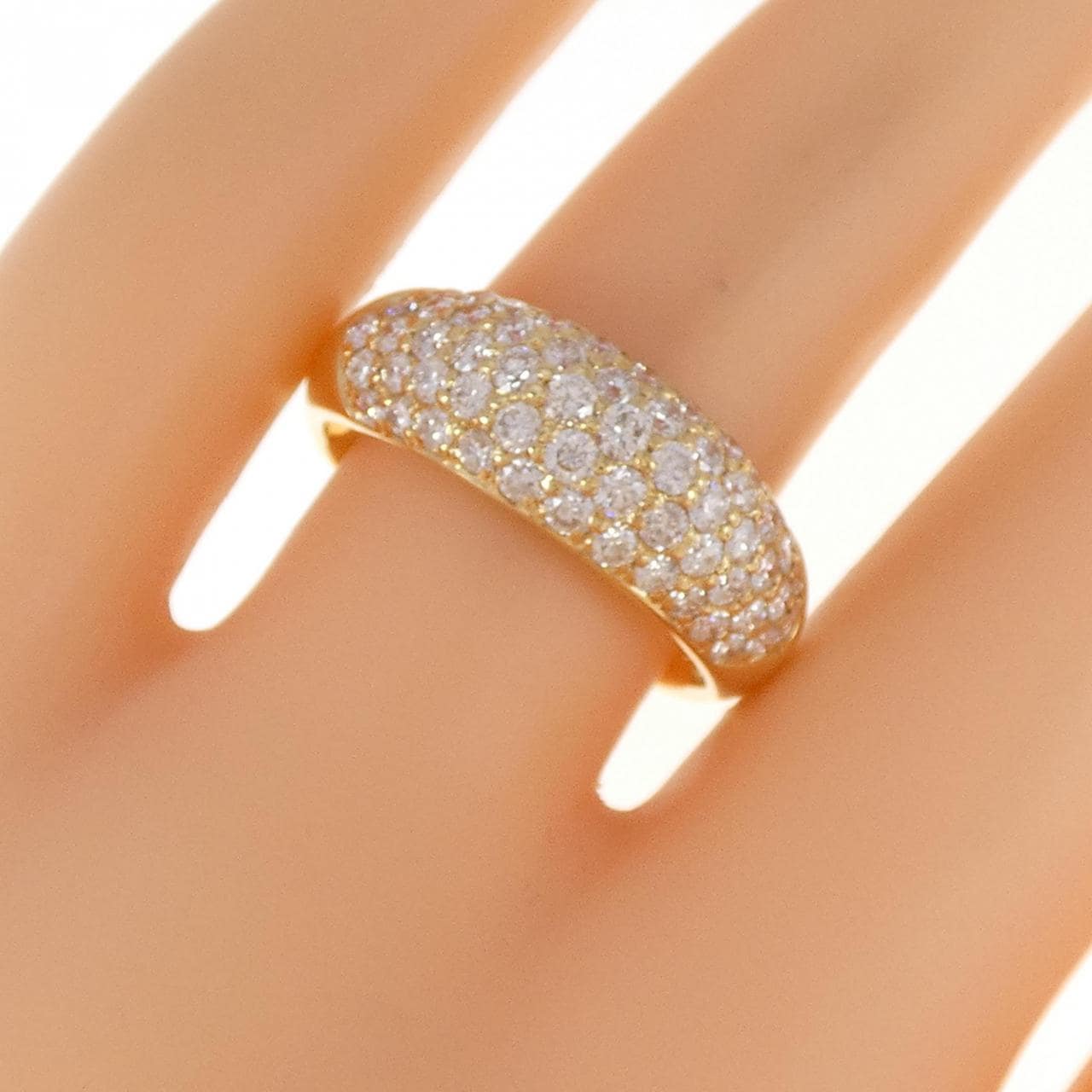 K18YG pave Diamond ring 1.50CT