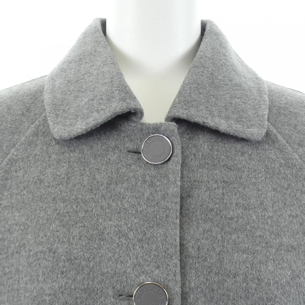 エルメス HERMES ダブルフェイス クルードセル ラムスキンボタン 4H0102DA ジャケット