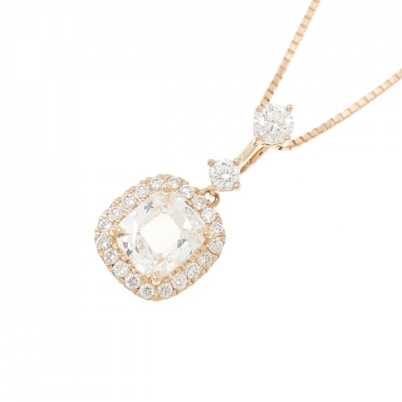 18KPG/K18PG ダイヤモンド ネックレス 1.17CT