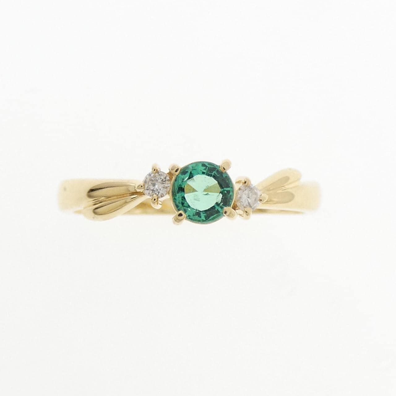 K18YG エメラルド リング