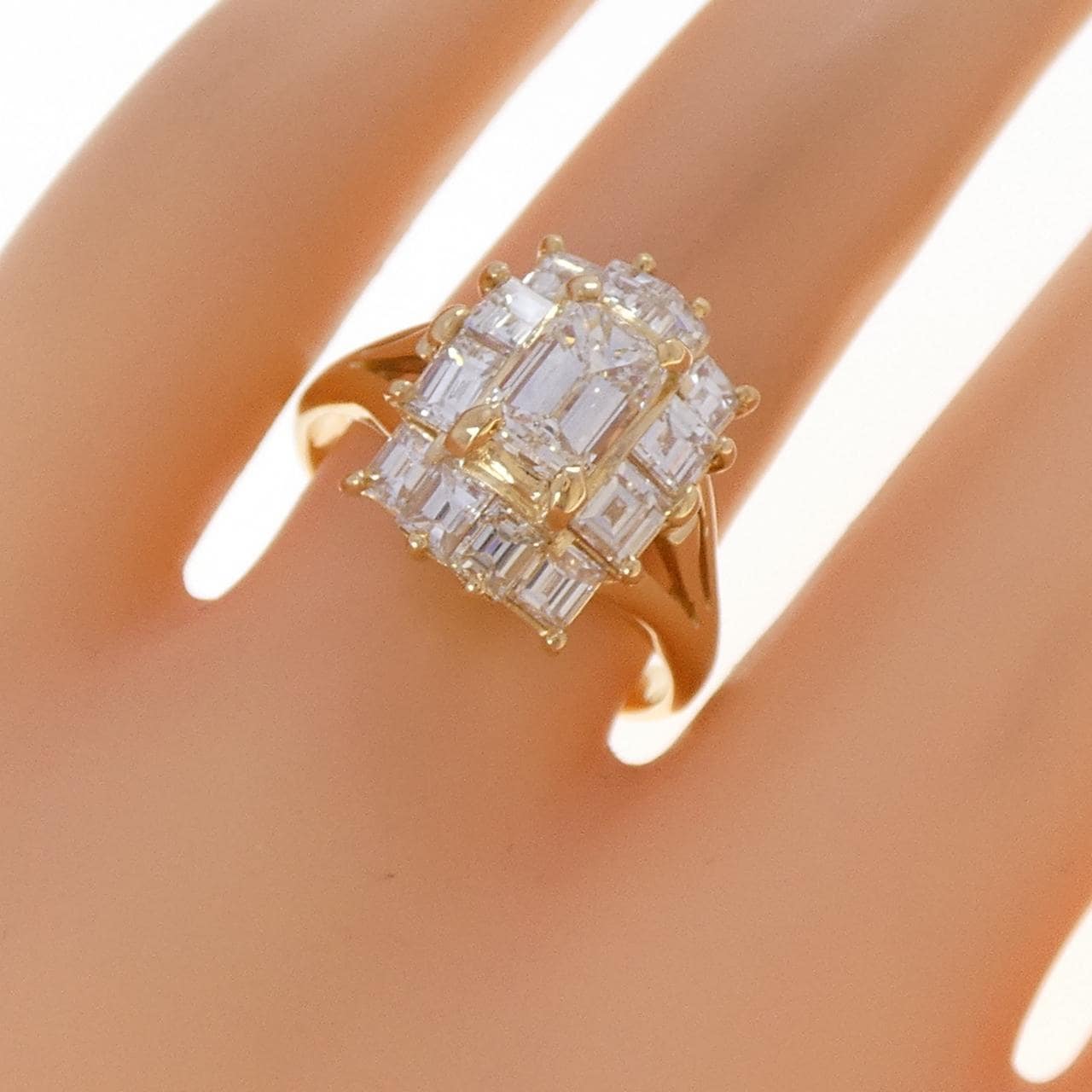 K18YG ダイヤモンド リング 1.080CT