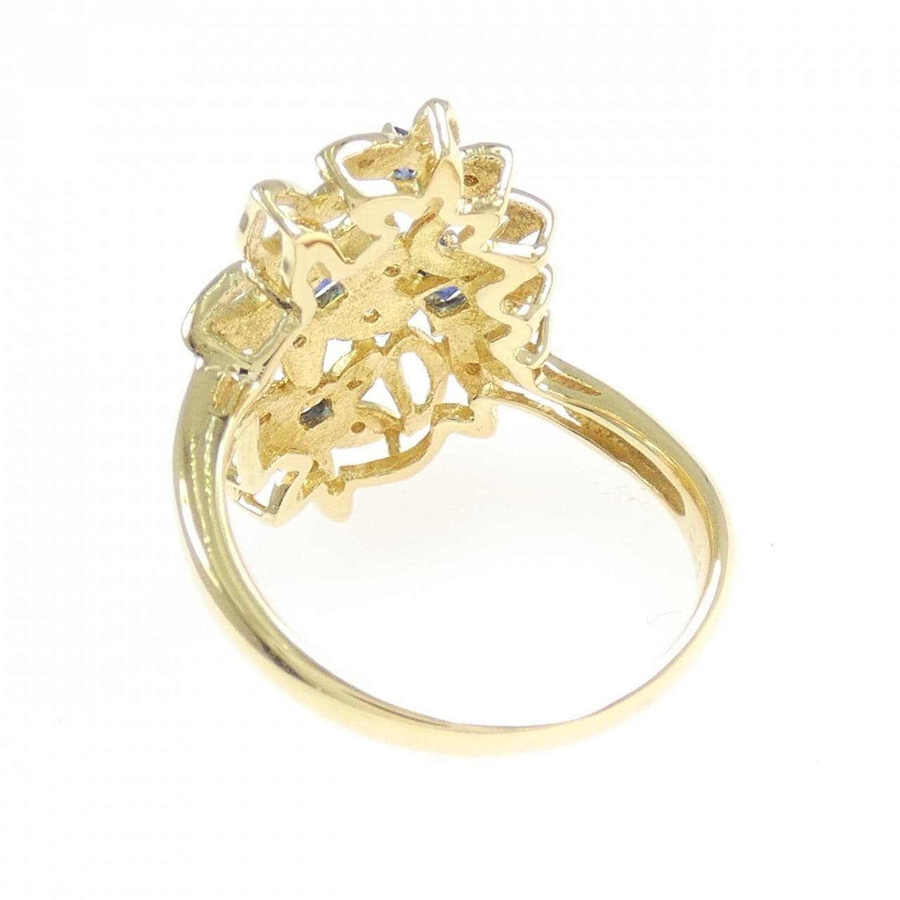 K18YG サファイヤ リング 0.30CT
