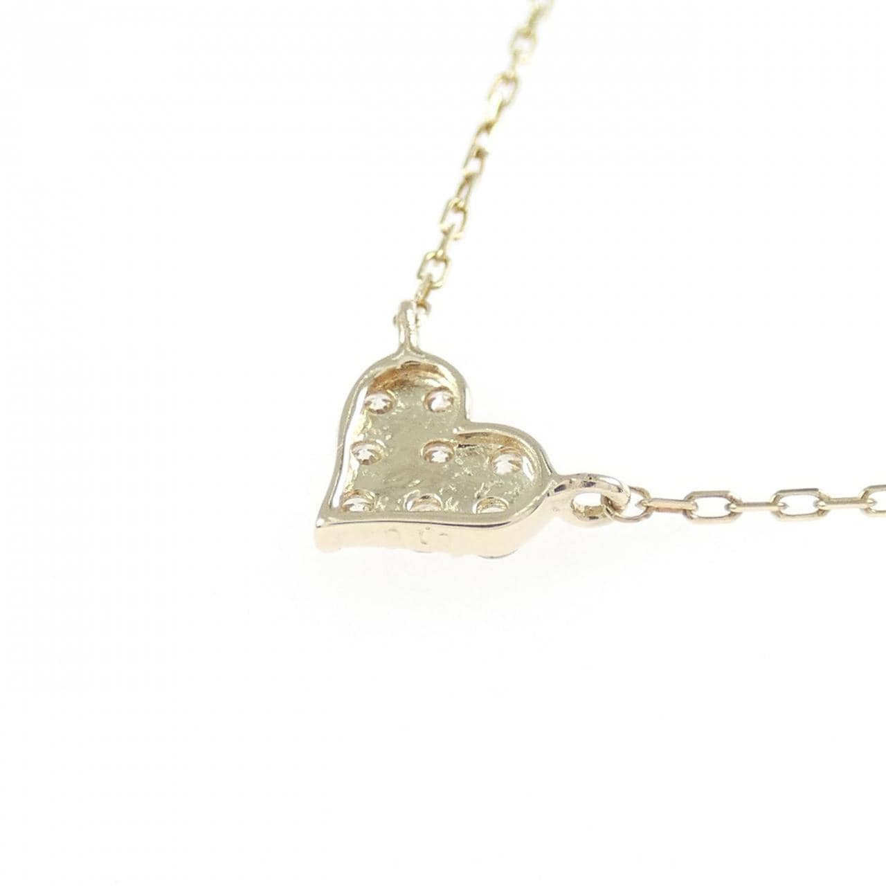 K10YG ハート ダイヤモンド ネックレス 0.10CT