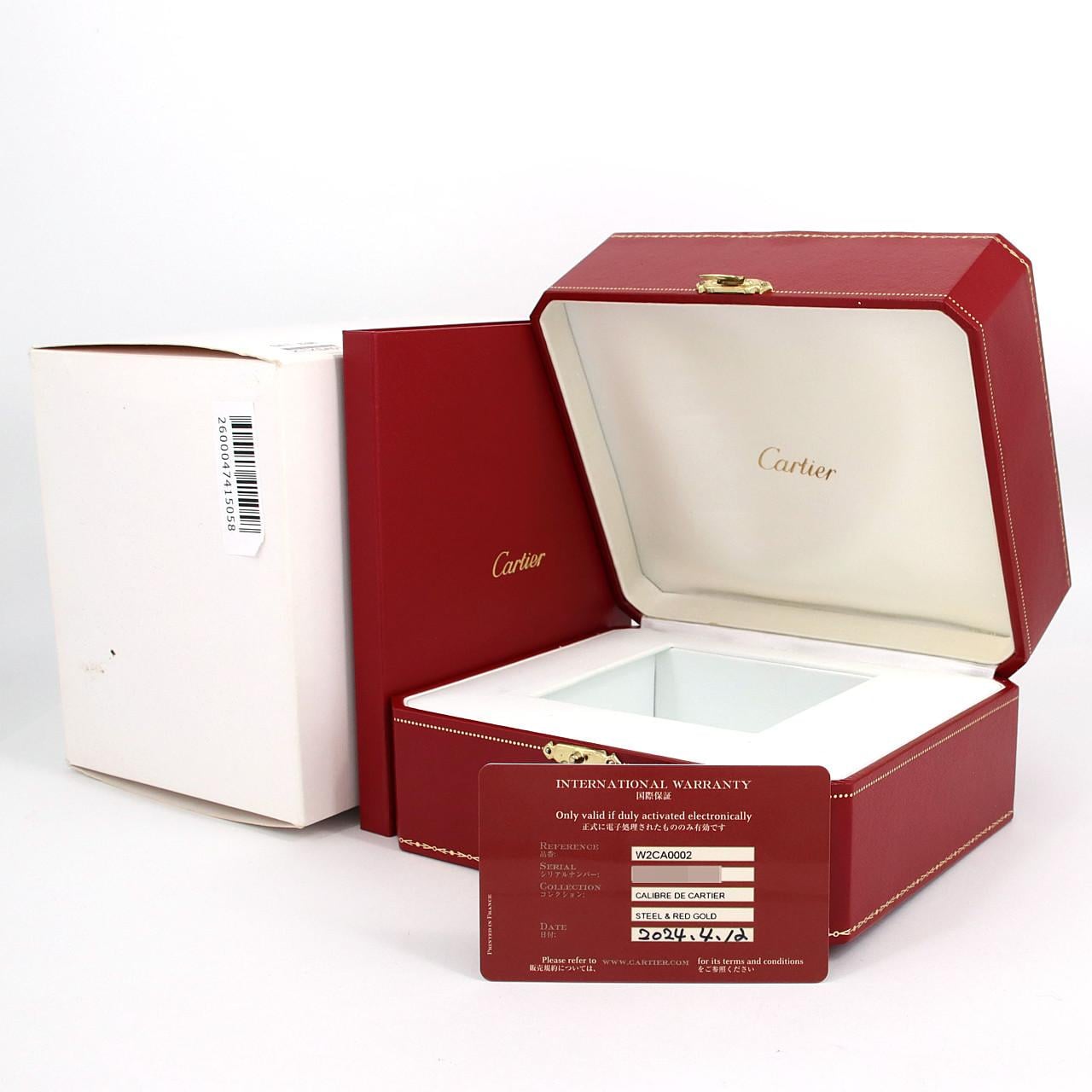 Cartier Calibre de Cartier PG组合 W2CA0002 SSxPG自动上弦