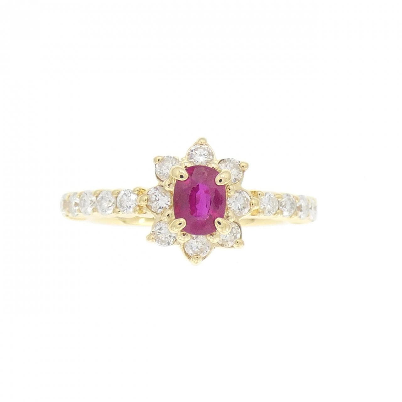 K18YG ルビー リング 0.39CT