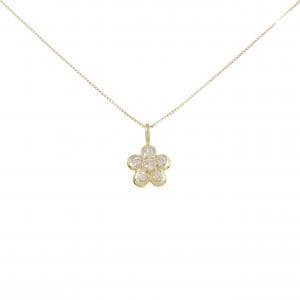 K18YG flower Diamond necklace 0.30CT