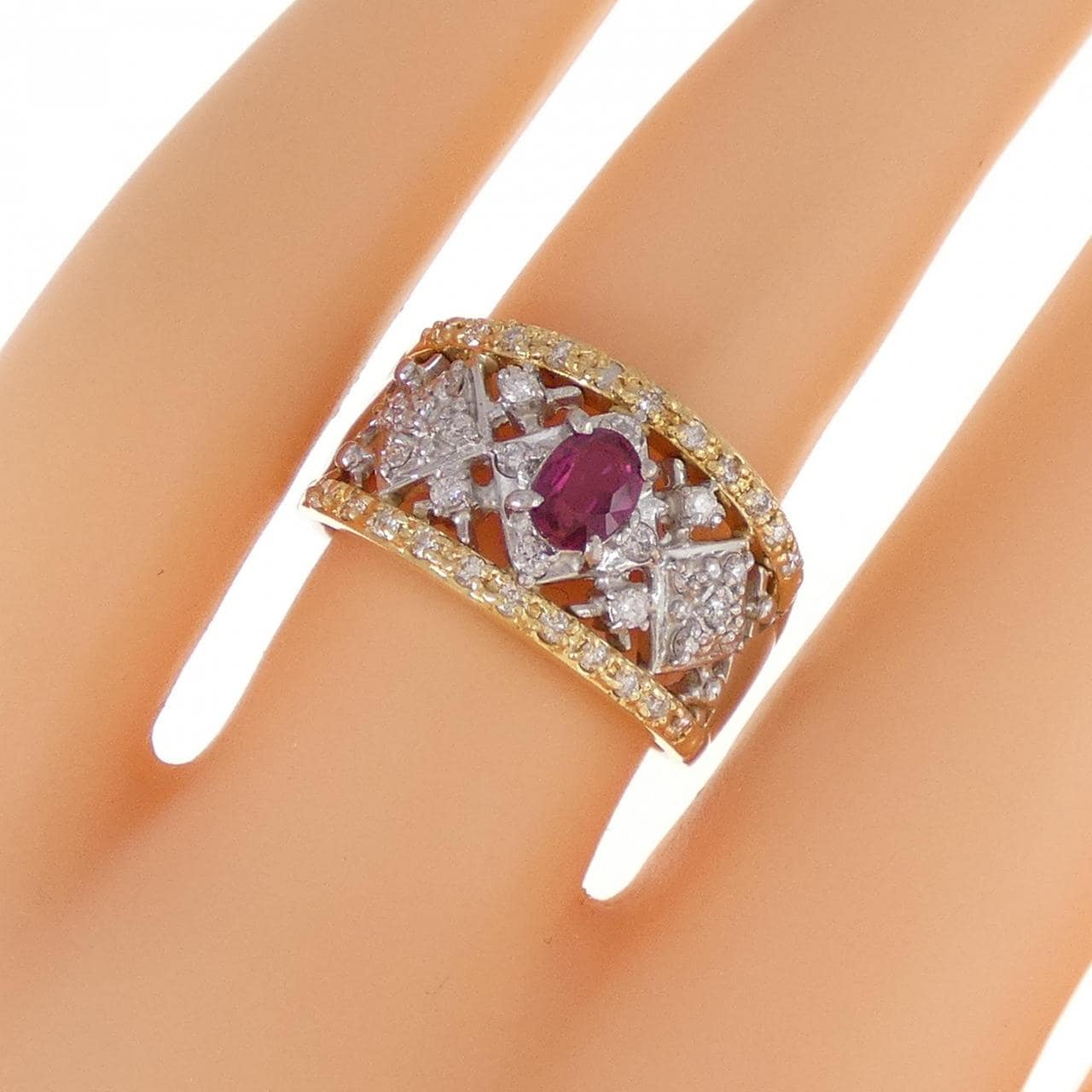 PT/K18YG Ruby Ring 0.36CT