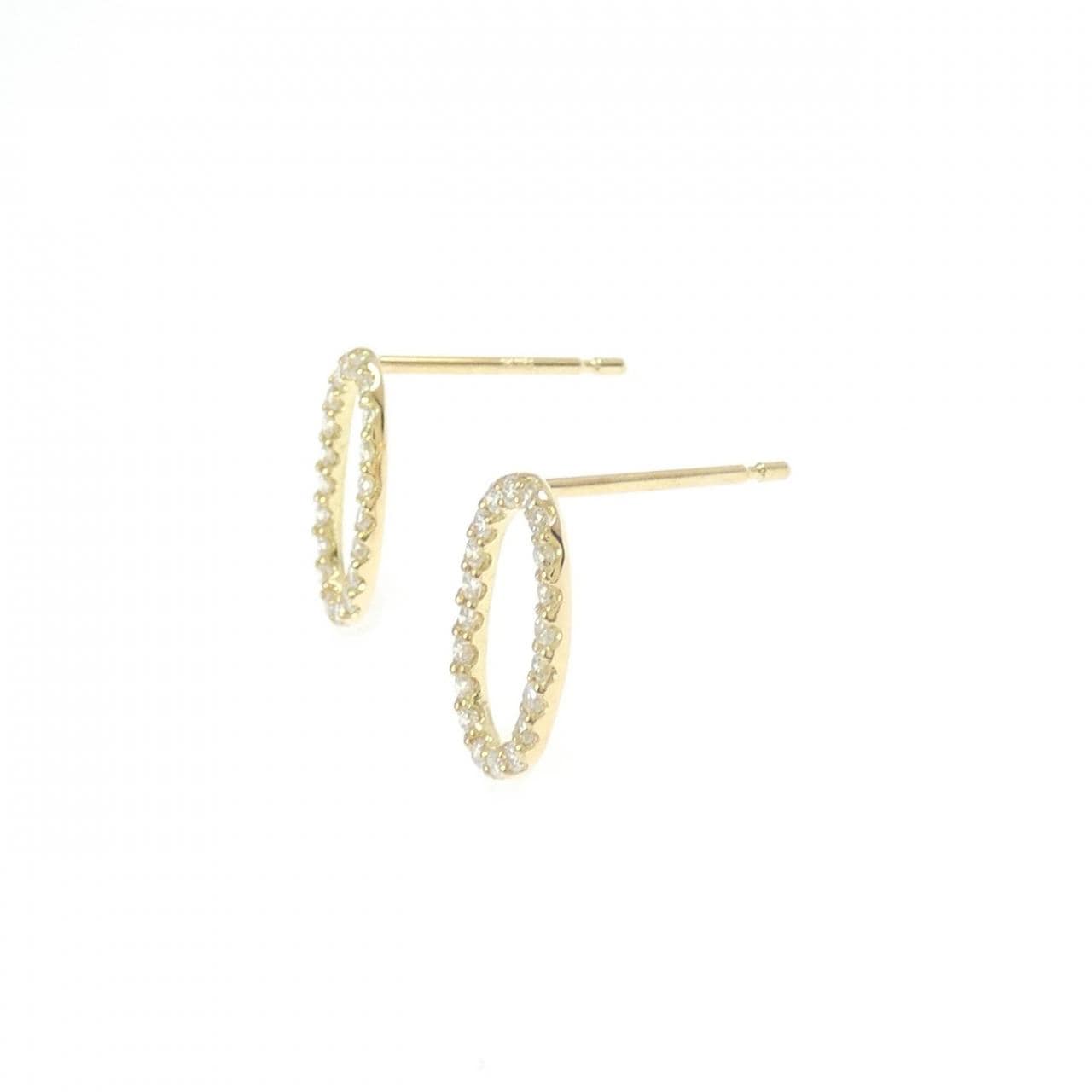 [再加工款] K18YG钻石耳环0.20CT