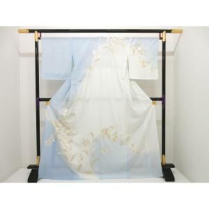 【新品】単衣　絽織訪問着　刺繍加工ボカシ染