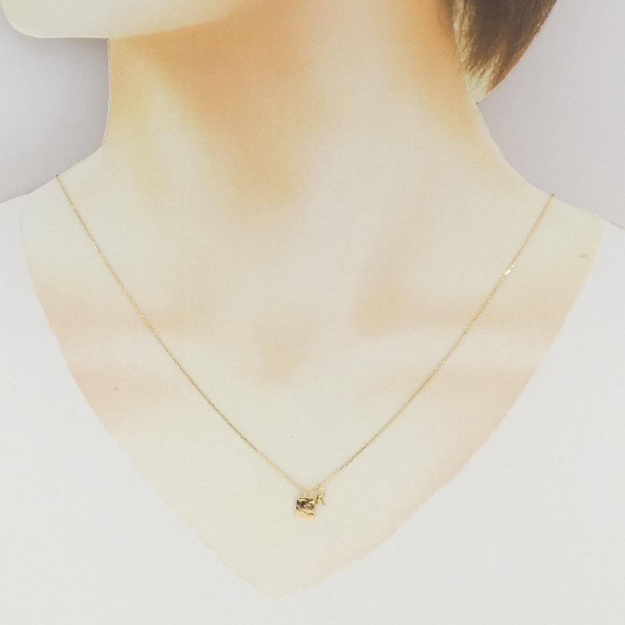 K18YG イニシャルK ネックレス