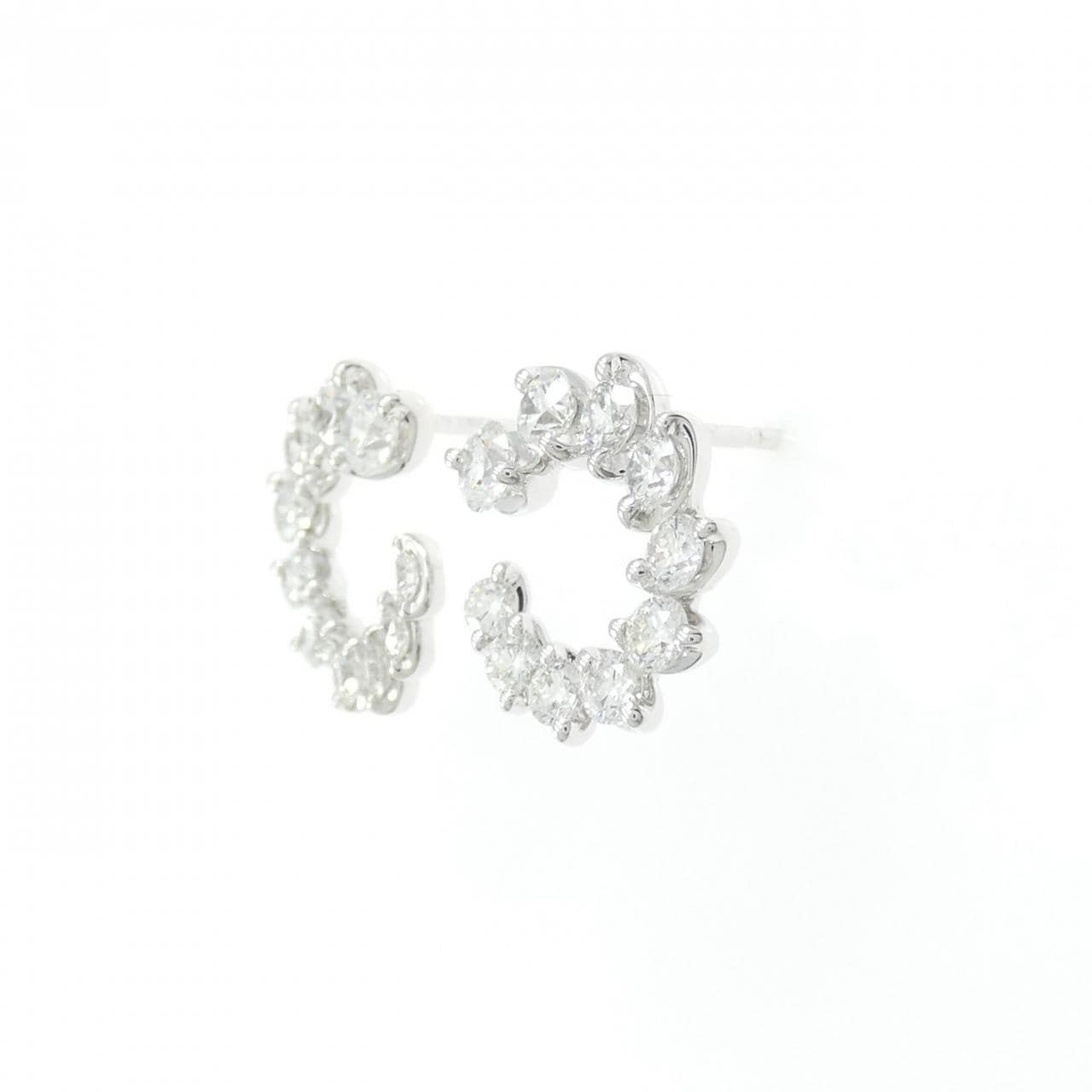 K18WG ダイヤモンド ピアス 1.66CT