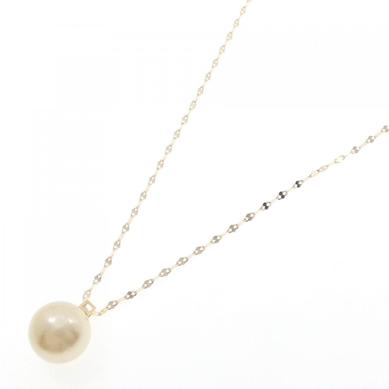 K18YG 白蝶パール ネックレス 13.1mm