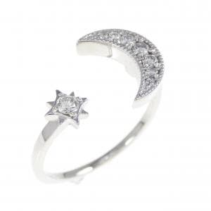 PT900 ムーン×スター ダイヤモンド リング 0.15CT