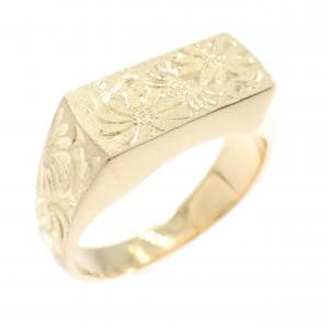 K18YG フラワー リング