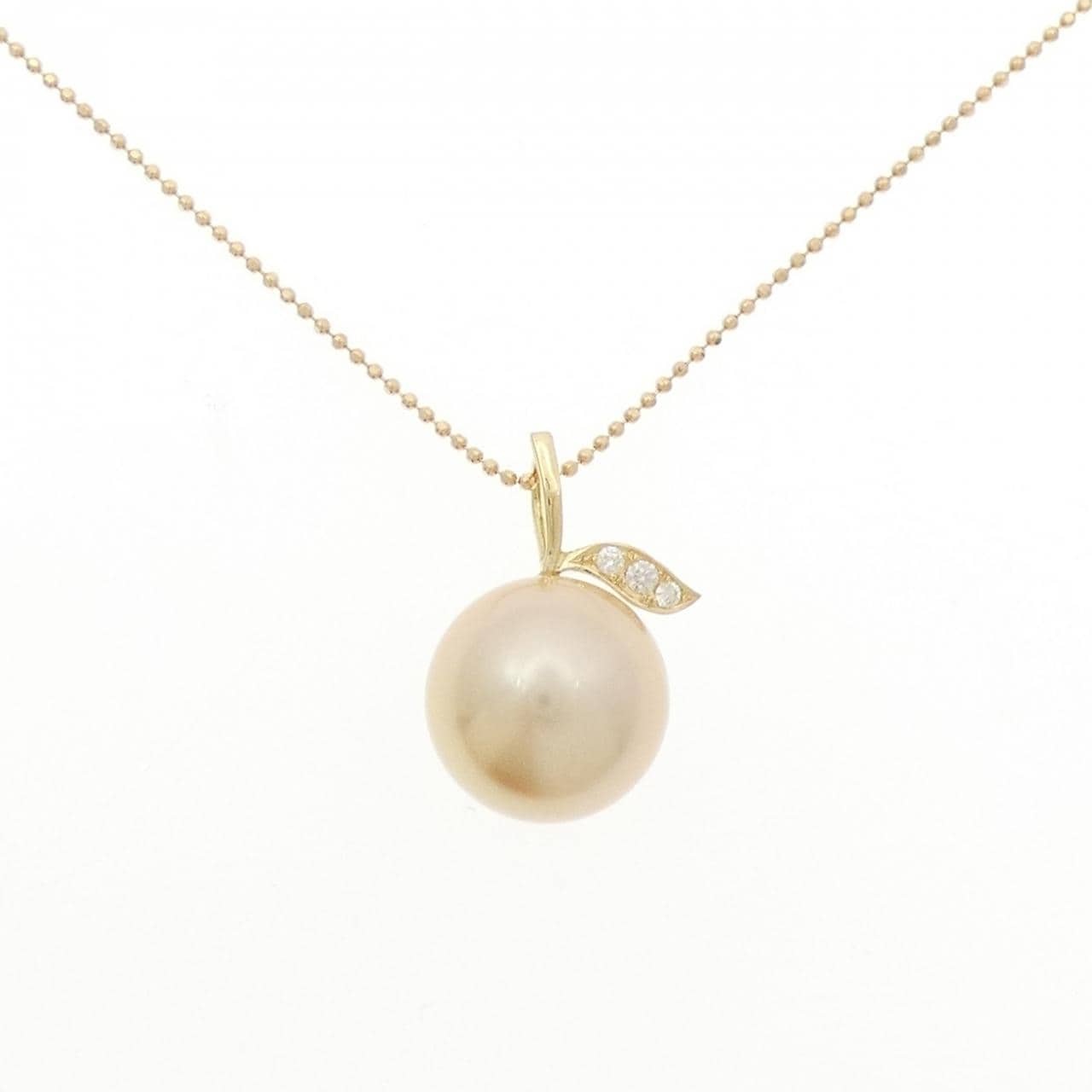 K18YG 白蝶パール ネックレス 13mm