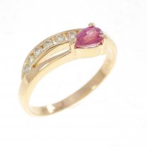K18YG ルビー リング 0.31CT