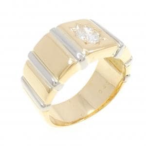 K18YG/PT900 ダイヤモンド リング 0.43CT