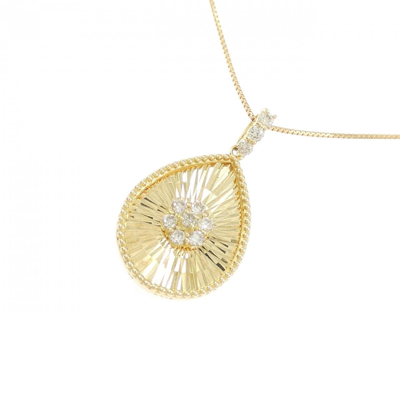 【新品】K18YG ダイヤモンド ネックレス 0.18CT