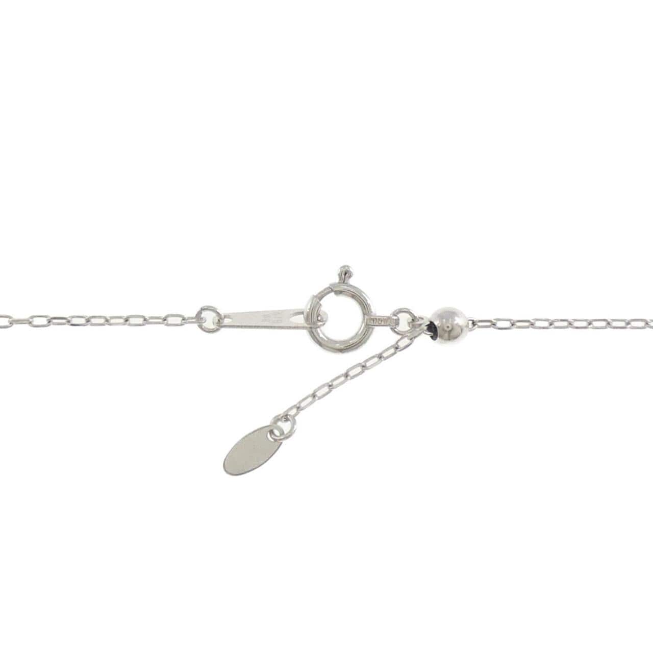 K18WG ホースシュー ダイヤモンド ネックレス 0.20CT