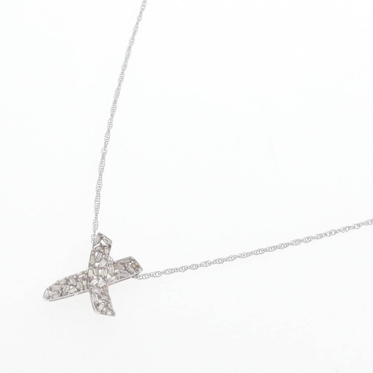 K18WG ダイヤモンド ネックレス 0.30CT