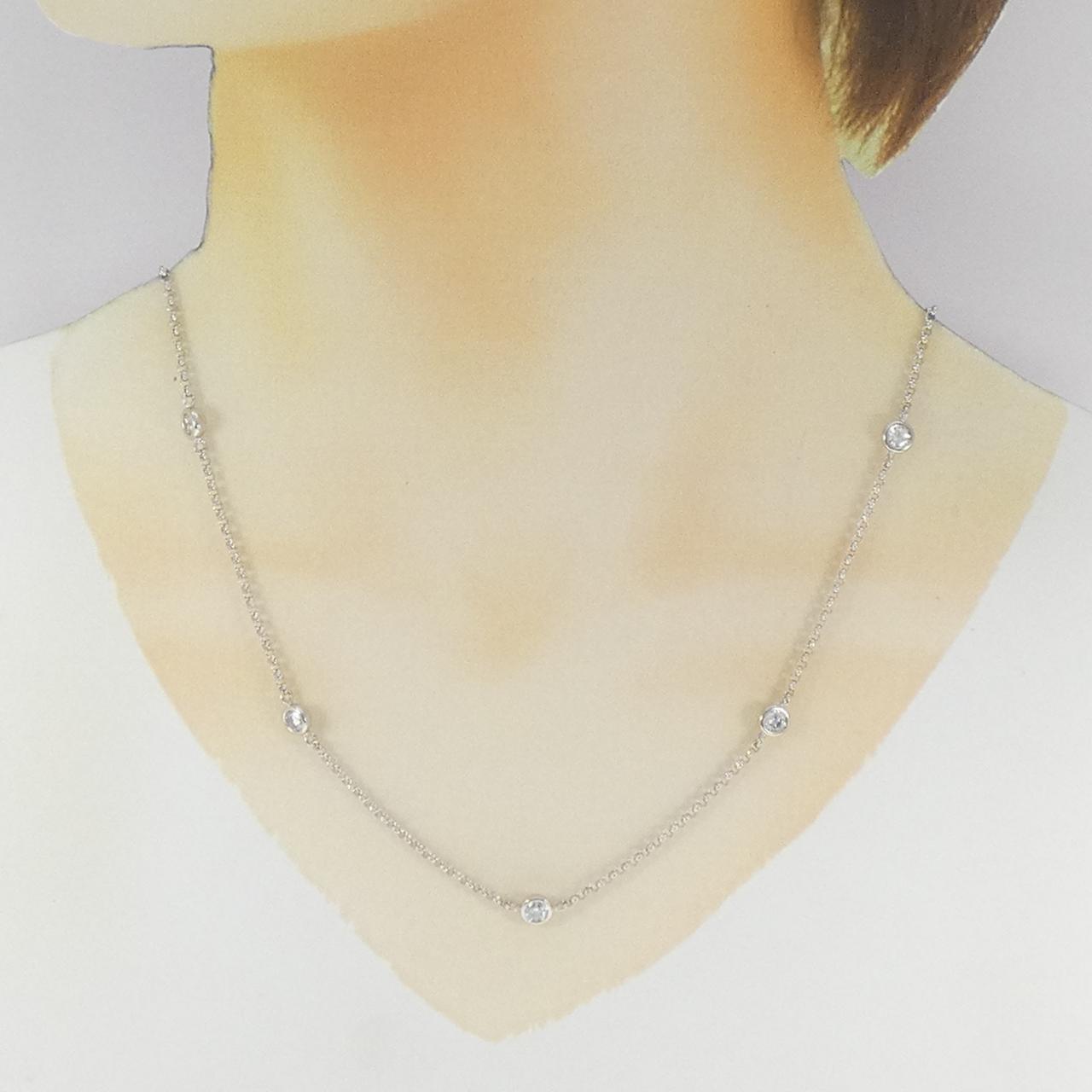 PT900/PT850 ダイヤモンド ネックレス 1.00CT