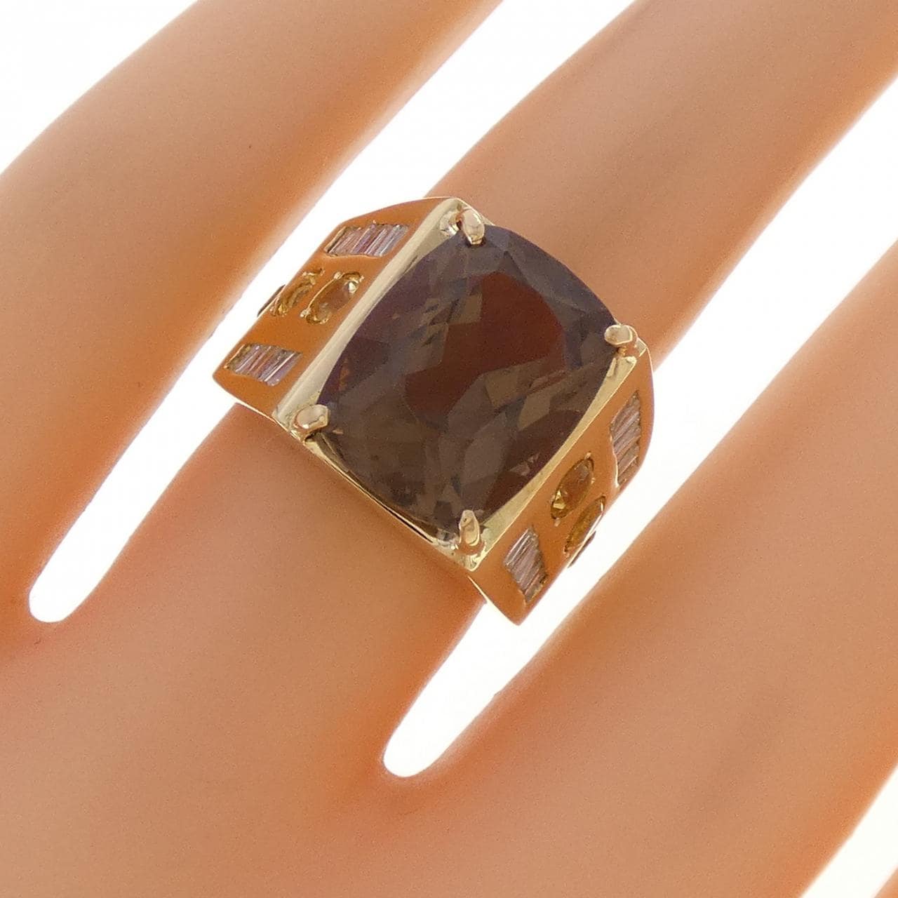 K18YG カラーストーン リング