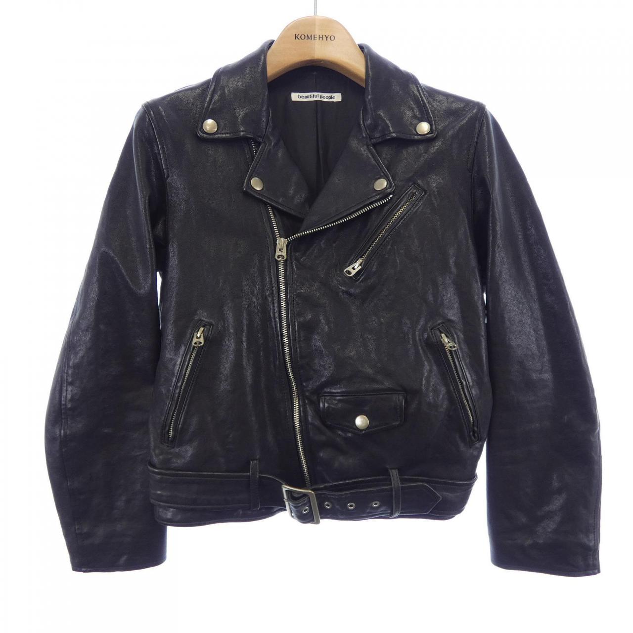 ビューティフルピープル beautiful people レザーライダースジャケット