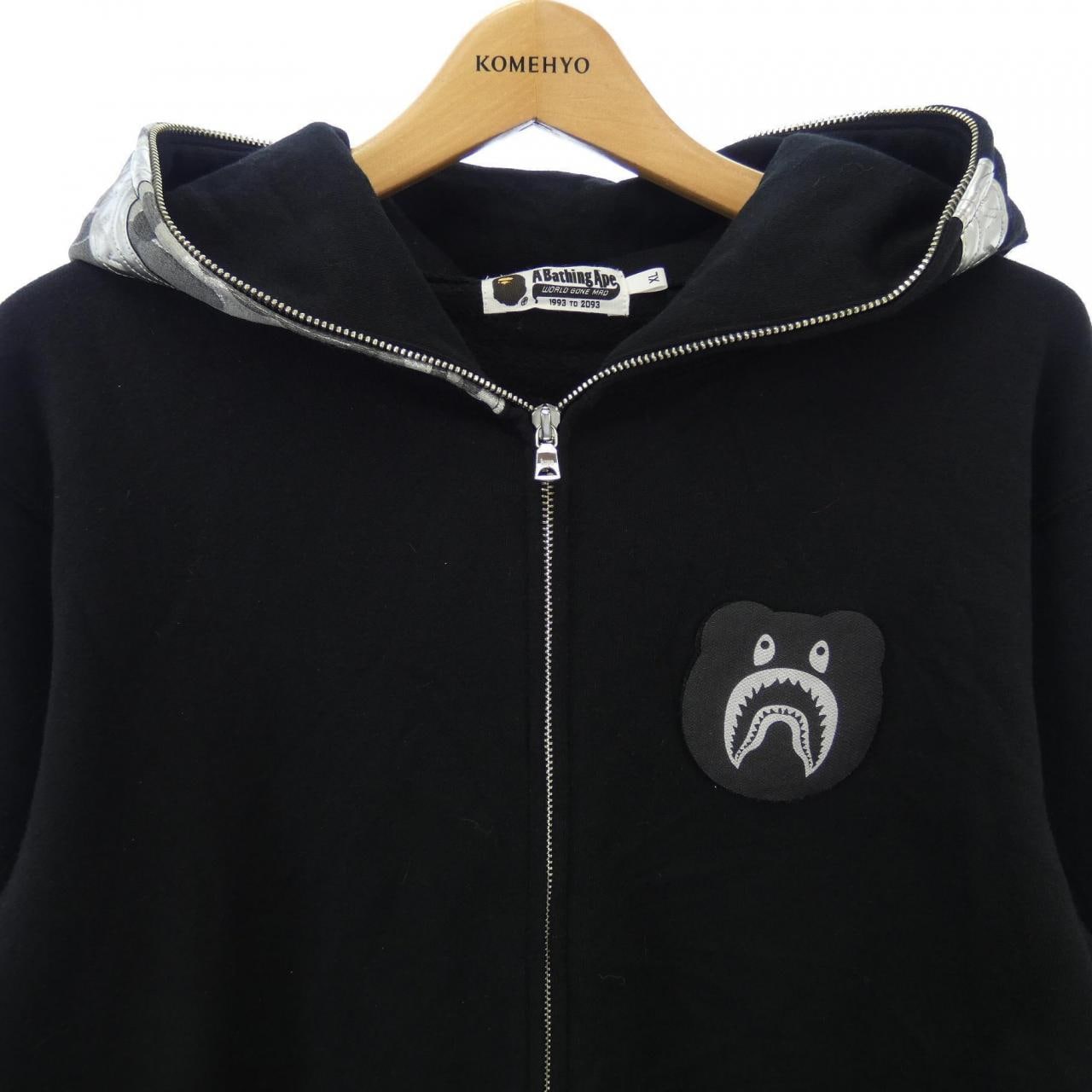 パーカー A・BATHING APE アベイシングエイプ トップス 黒 Mサイズ