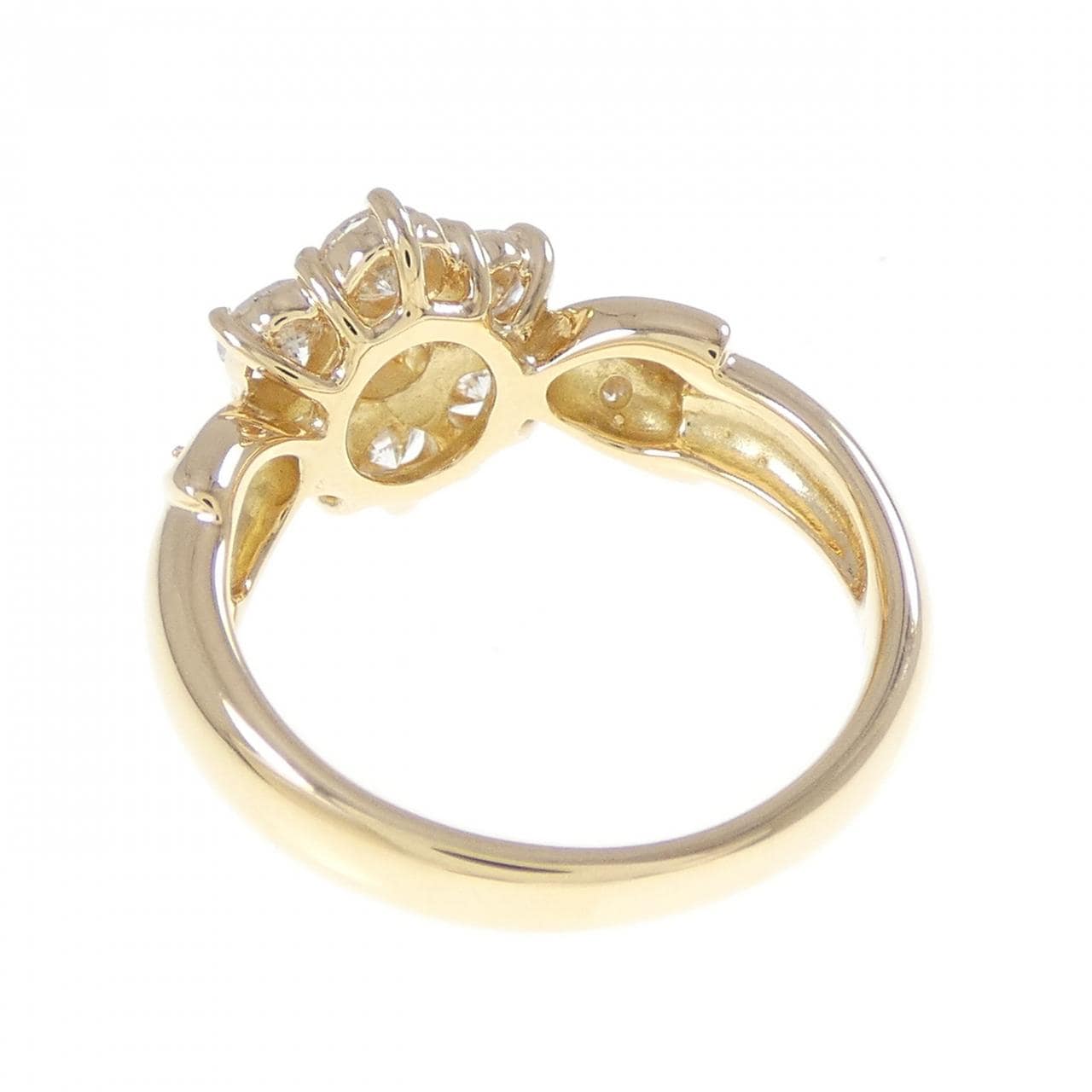 K18YG フラワー ダイヤモンド リング 1.00CT