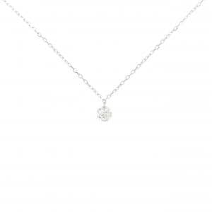 K18WG ソリティア ダイヤモンド ネックレス 0.15CT