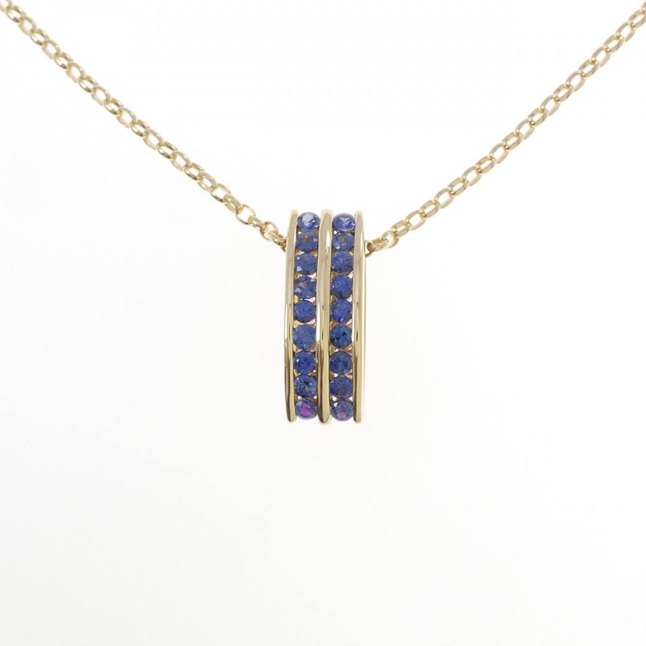 K18YG サファイヤ ネックレス 2.41CT