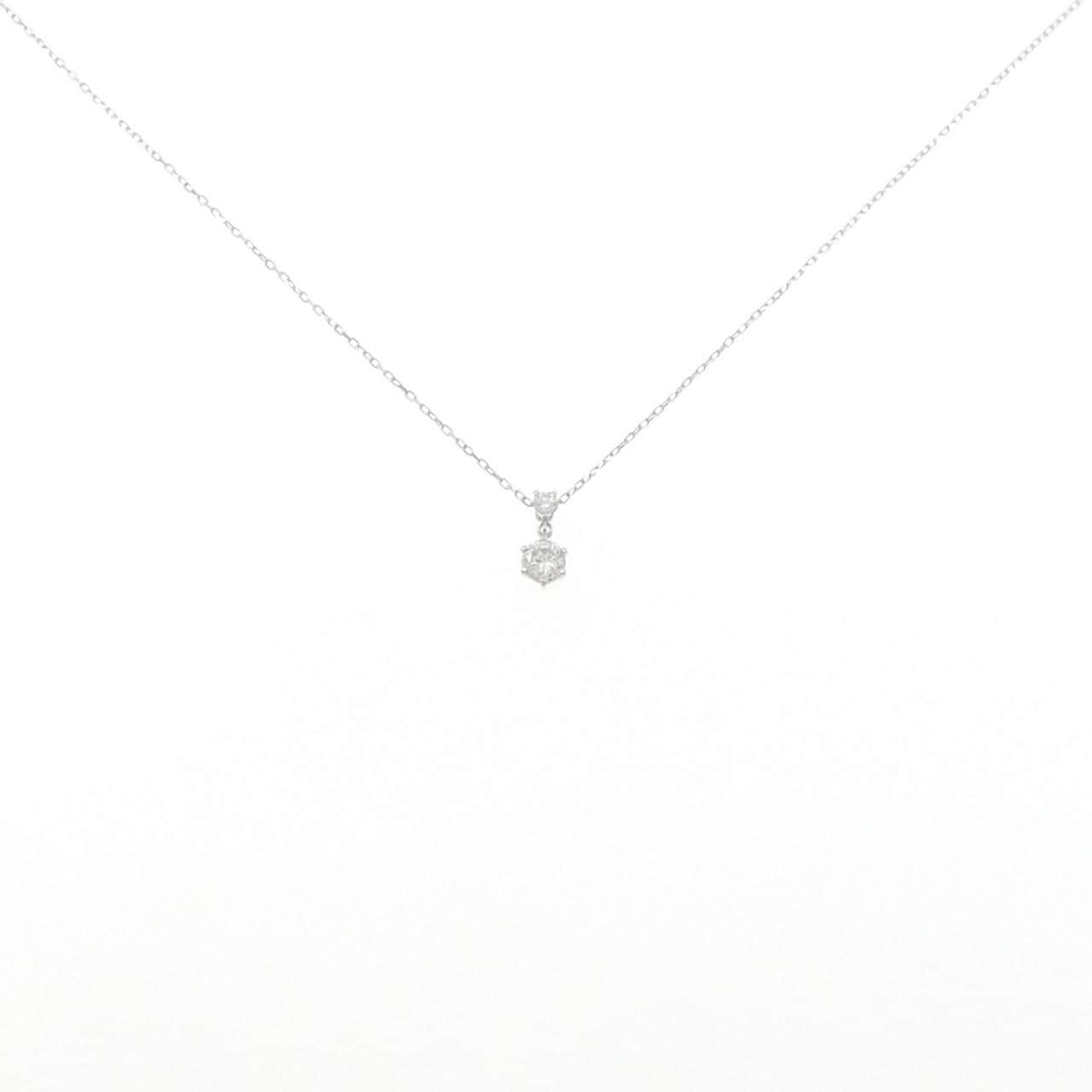 K10WG ダイヤモンド ネックレス 0.15CT