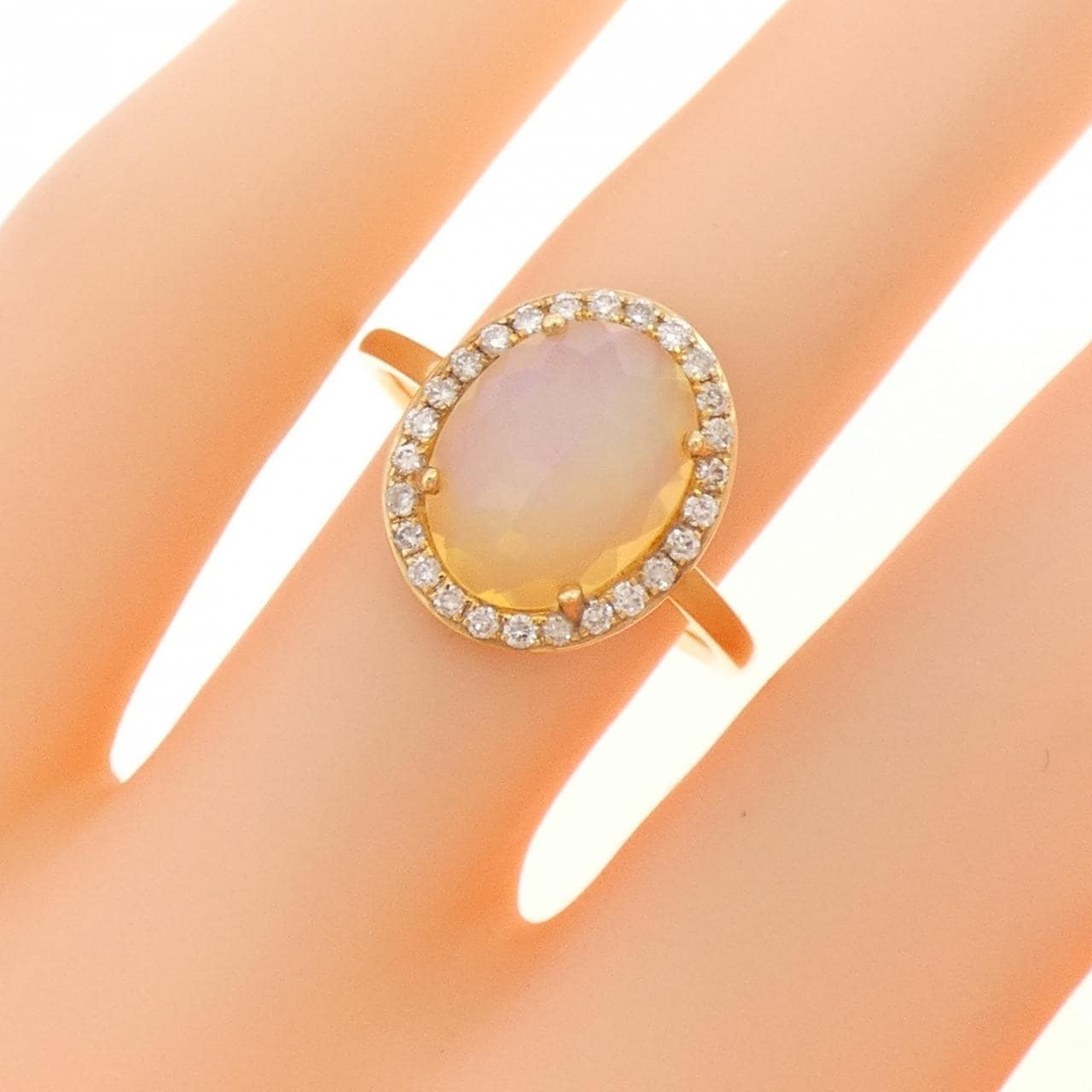 【新品】K18YG オパール リング 2.03CT