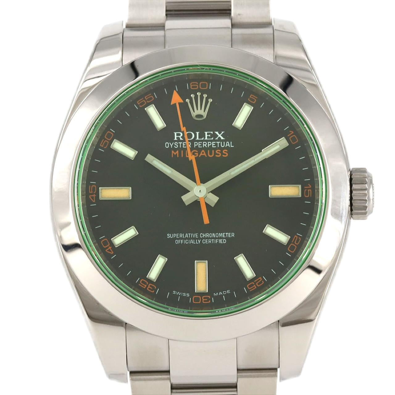 ロレックス ミルガウス 116400GV SS 自動巻 V番
