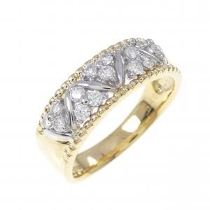 K18YG/PT900 ダイヤモンド リング 0.40CT