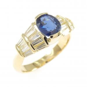 K18YG サファイヤ リング 1.00CT