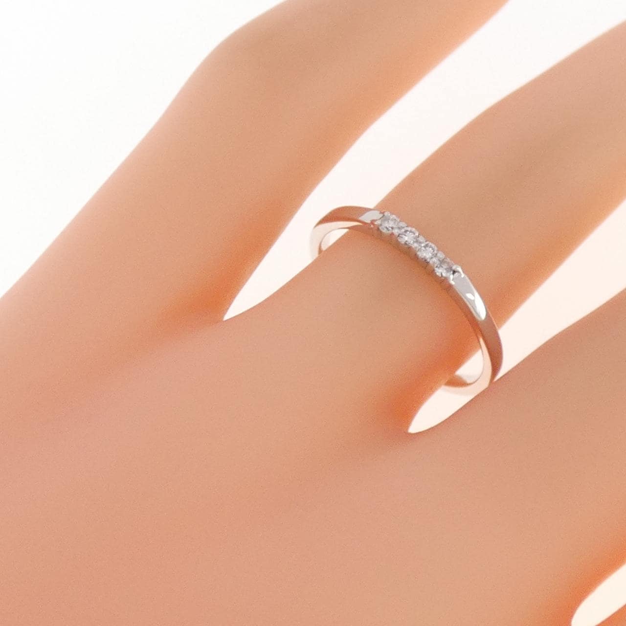 K14WG ダイヤモンド リング 0.08CT