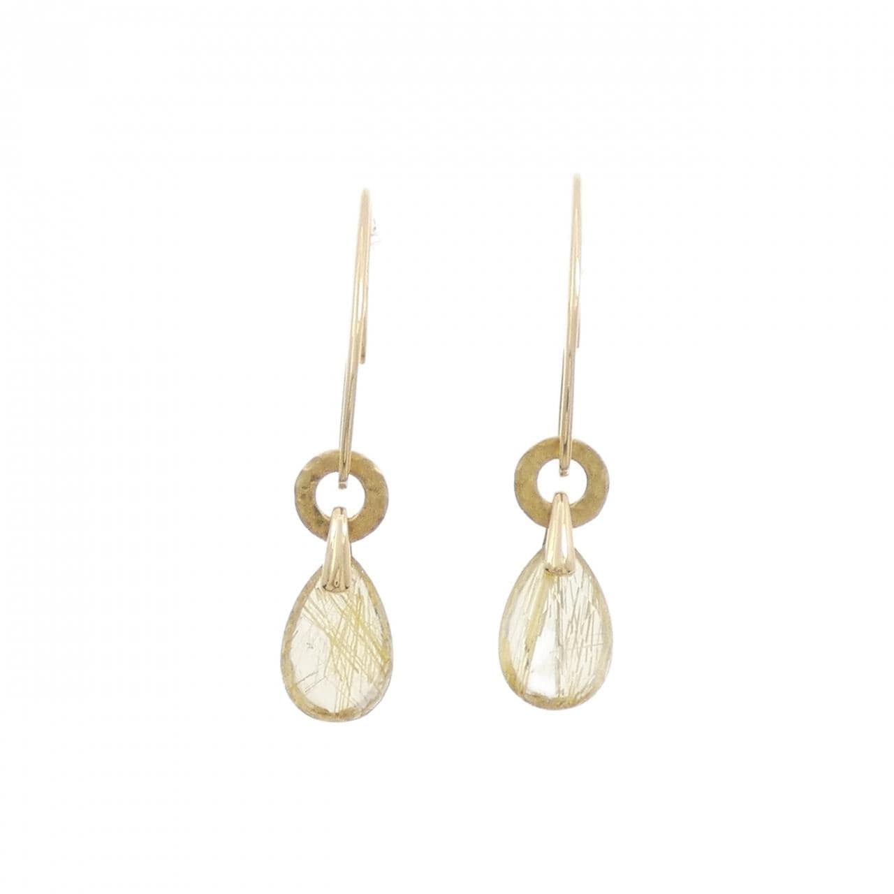 スタージュエリー ルチルクオーツ ピアス