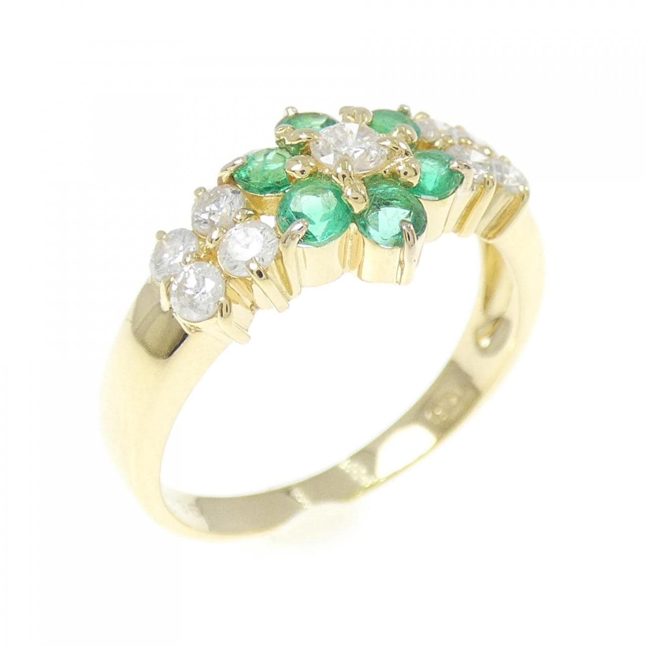 K18YG エメラルド リング 0.36CT