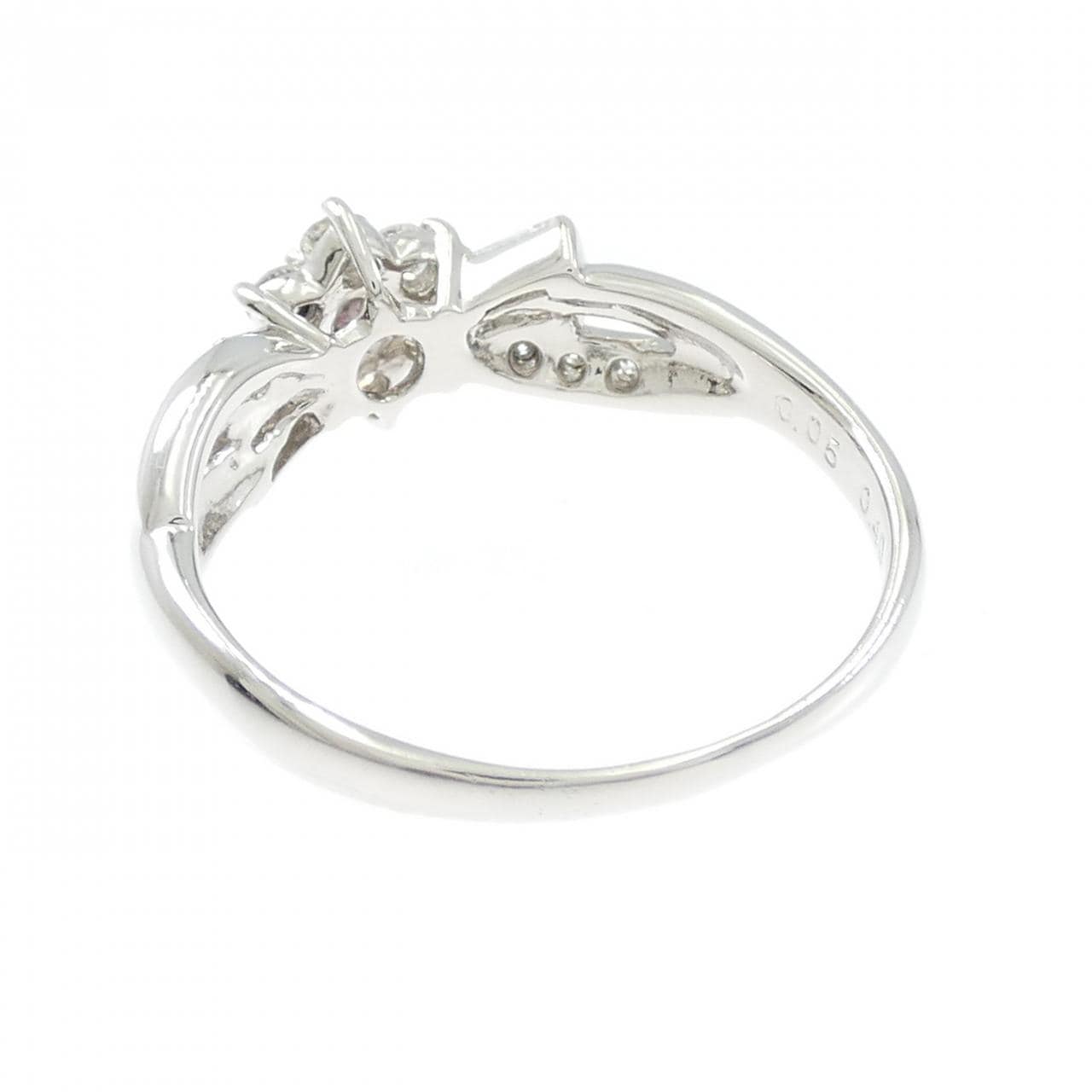 PT900 フラワー ピンクダイヤモンド リング 0.05CT